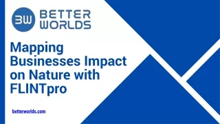 mapping businesses impact on nature with flintpro