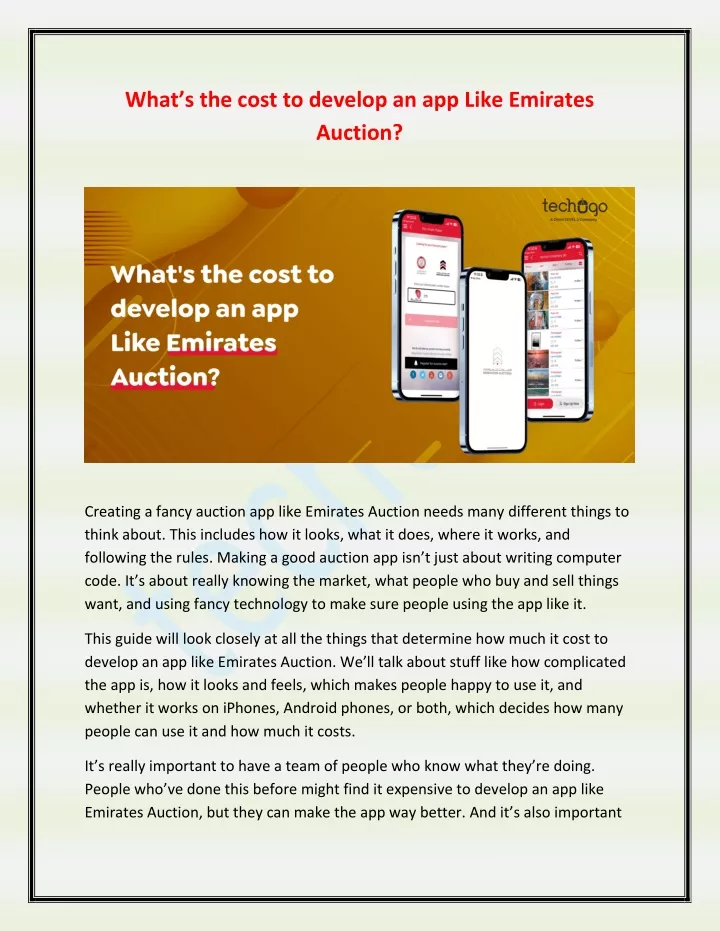 what s the cost to devel op an app like emirates