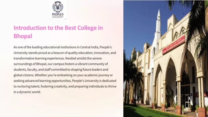 introduction to the best college in bhopal