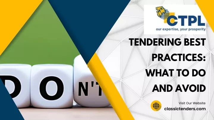 tendering best practices what to do and avoid