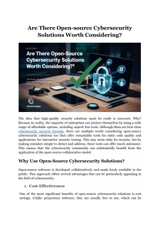 are there open source cybersecurity solutions