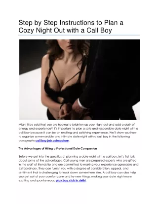 step by step instructions to plan a cozy night