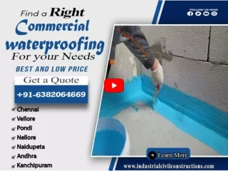 Commercial waterproofing,Chennai,Kanchipuram