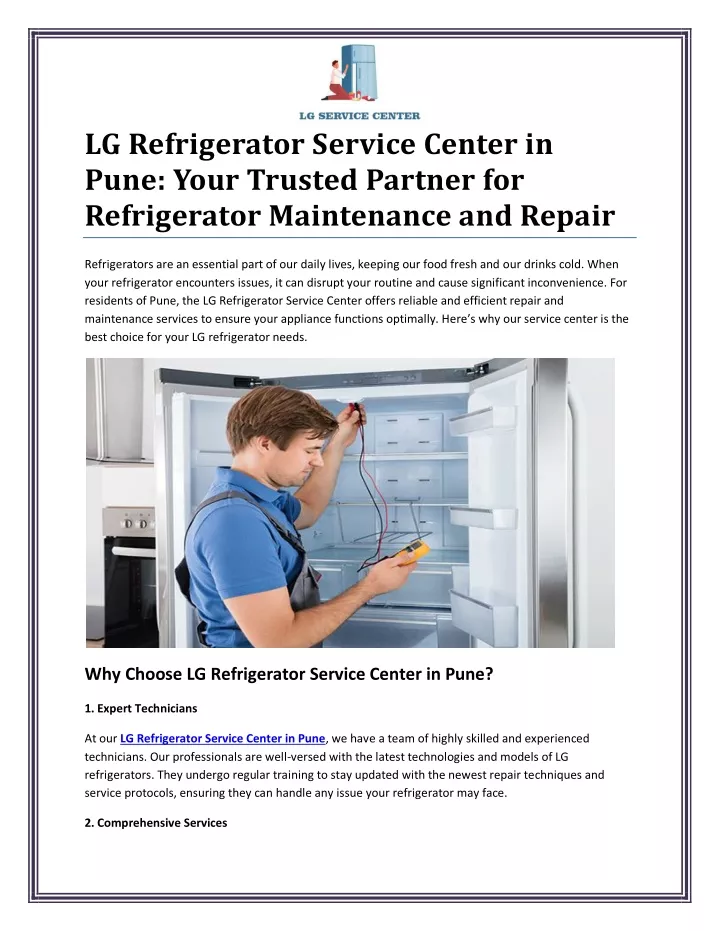 lg refrigerator service center in pune your