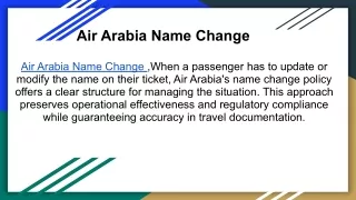air arabia name change