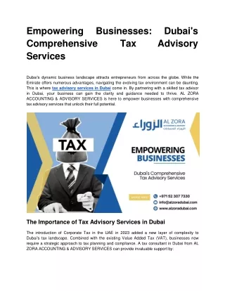 Empowering Businesses_ Dubai's Comprehensive Tax Advisory Services