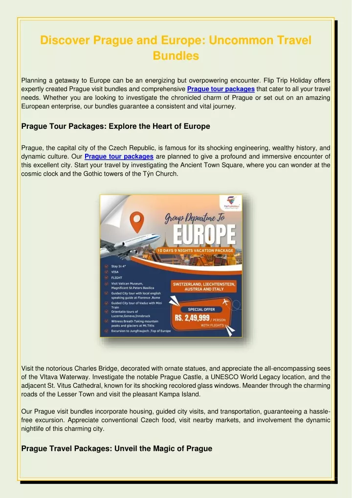 discover prague and europe uncommon travel bundles