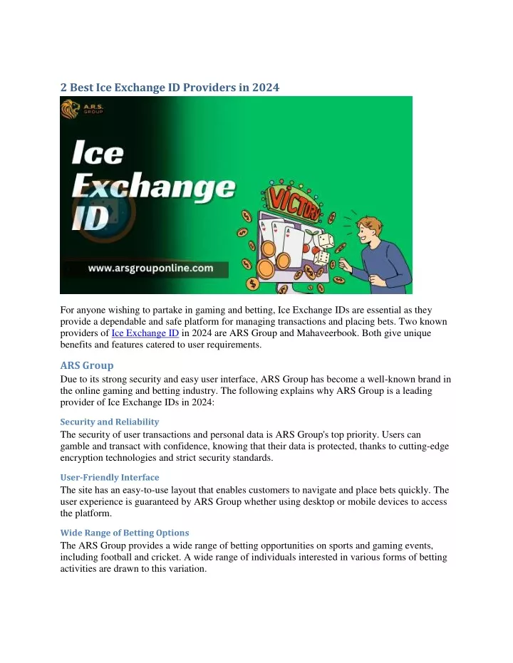 2 best ice exchange id providers in 2024