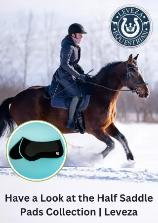 Have a Look at the Half Saddle Pads Collection  Leveza