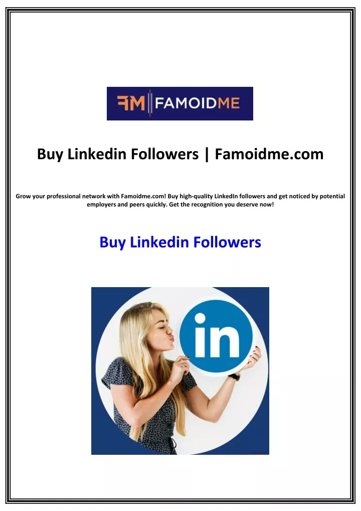 buy linkedin followers famoidme com