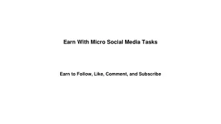 earn with micro social media tasks