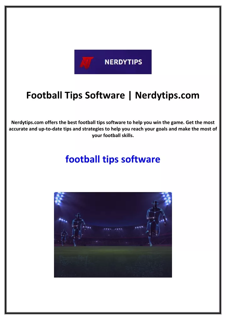 football tips software nerdytips com