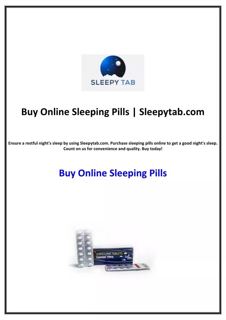 buy online sleeping pills sleepytab com