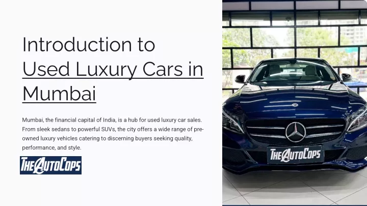 introduction to used luxury cars in mumbai