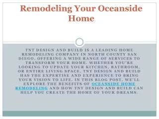 Remodeling Your Oceanside Home