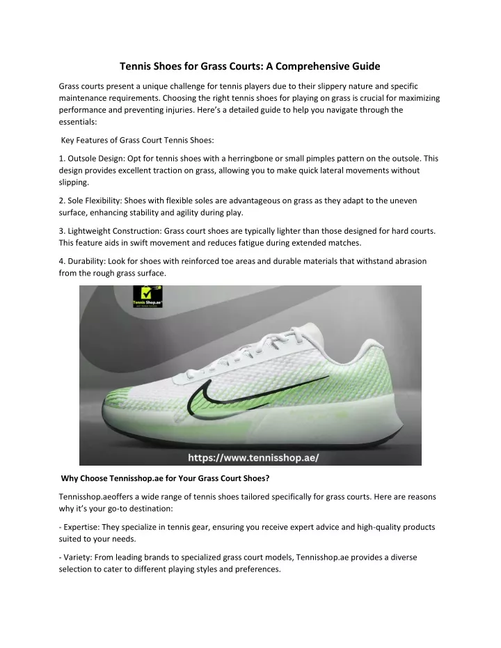 tennis shoes for grass courts a comprehensive