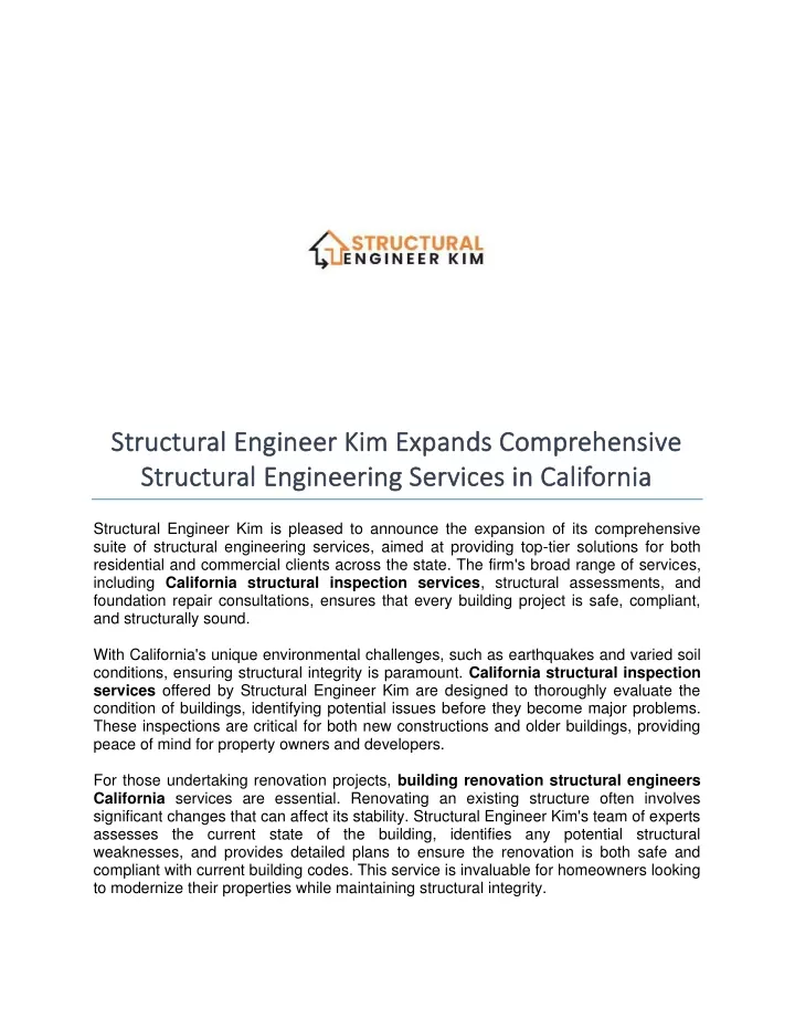 structural engineer kim expands comprehensive