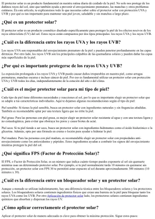 Protector solar con protección UVA y UVB: la clave para mantener una piel joven,