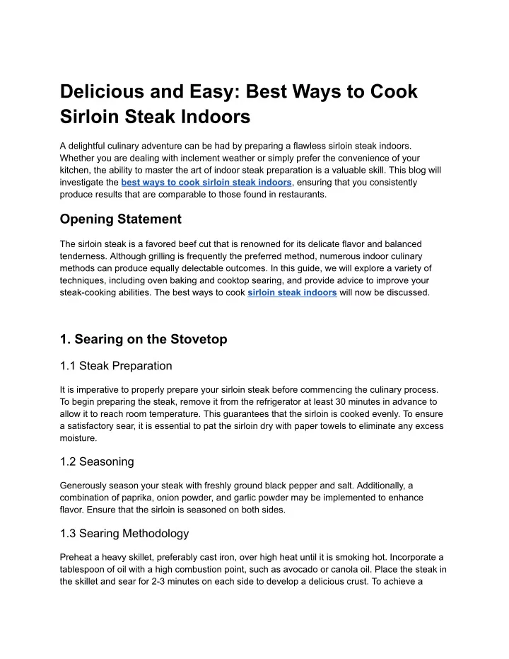 delicious and easy best ways to cook sirloin