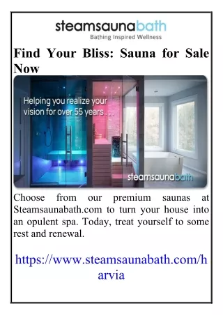 Find Your Blis Sauna for Sale NowElevate Your Home Living with a Custom Home Sau