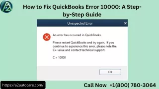 Overcoming QuickBooks Error 10000: A Step-by-Step Approach