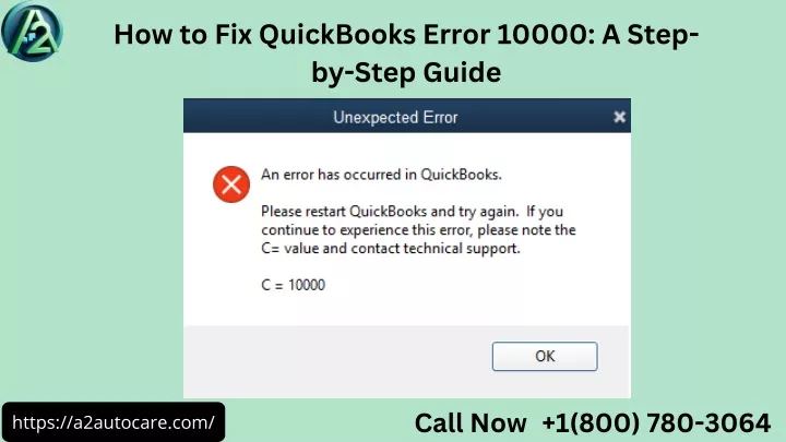 how to fix quickbooks error 10000 a step by step