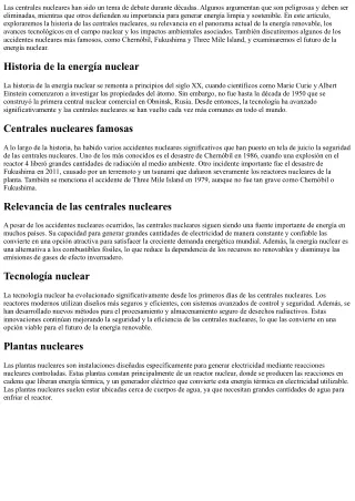 Las centrales nucleares y su contribución al futuro de la energía renovable