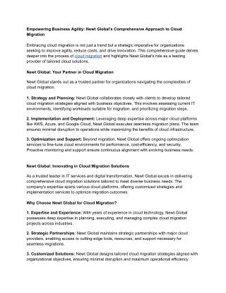 empowering business agility newt global