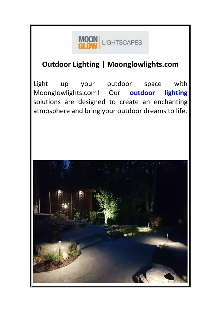 outdoor lighting moonglowlights com