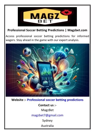 Professional Soccer Betting Predictions | Magzbet.com