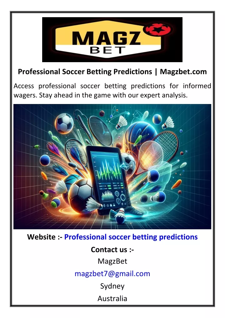 professional soccer betting predictions magzbet