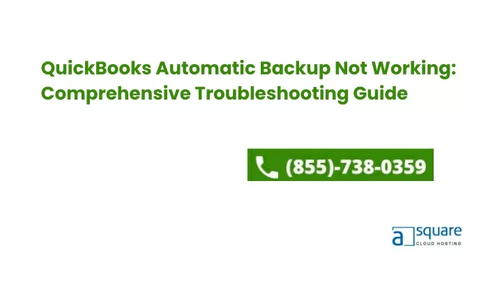 quickbooks automatic backup not working