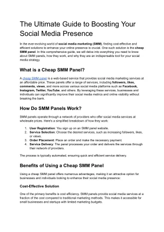 cheap smm panel