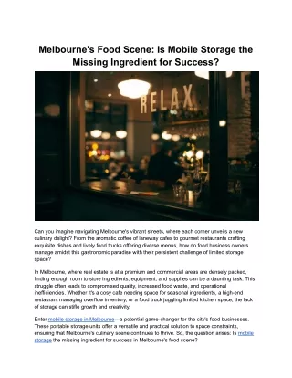 melbourne s food scene is mobile storage