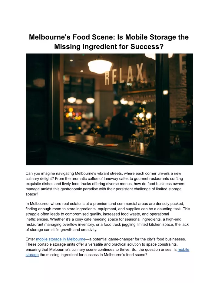 melbourne s food scene is mobile storage