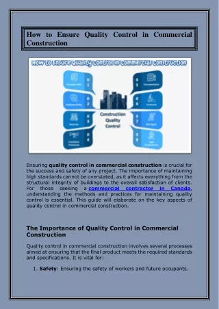 How to Ensure Quality Control in Commercial Construction