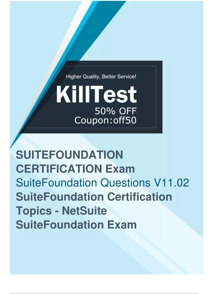 PPT - Comprehensive SuiteFoundation Exam Questions (2024) - A Quick Way ...