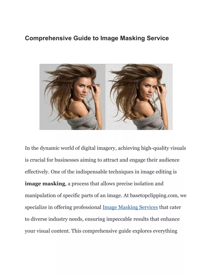 comprehensive guide to image masking service