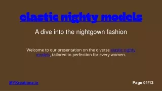 Elastic nighty models-A dive into the nightgown fashiom_mykreationz.in
