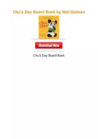 Chu's Day Board Book by Neil Gaiman