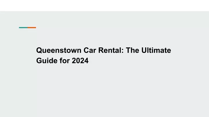 queenstown car rental the ultimate guide for 2024