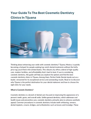 Your Guide To The Best Cosmetic Dentistry Clinics In Tijuana