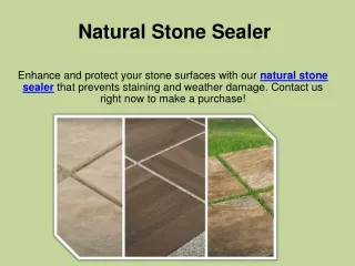 Natural Stone Sealer