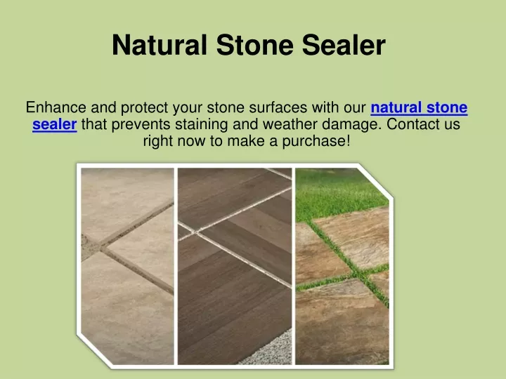 natural stone sealer