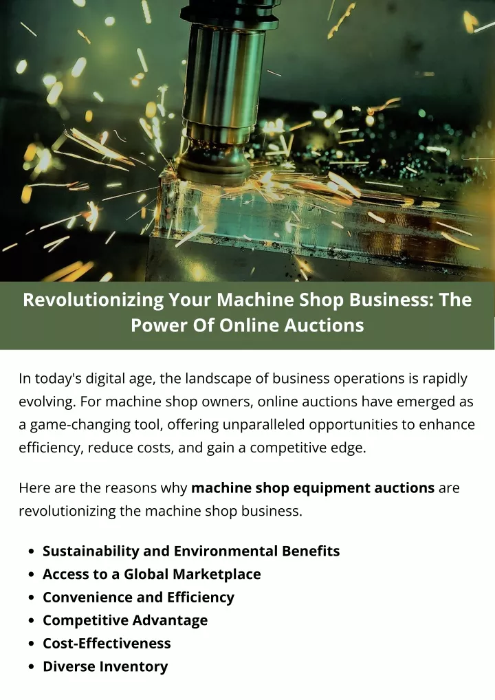 revolutionizing your machine shop business