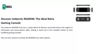 Discover Anbernic RG405M: The Ideal Retro Gaming Console