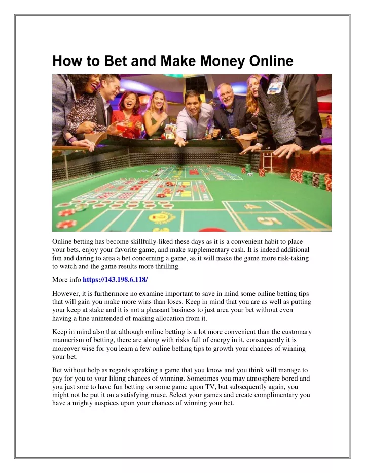 how to bet and make money online