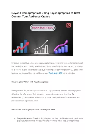 Beyond Demographics_ Using Psychographics to Craft Content Your Audience Craves