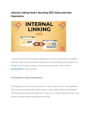 Internal Linking Hacks_ Boosting SEO Value and User Experience