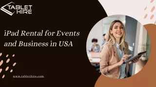 iPad Rental for Events and Business in USA